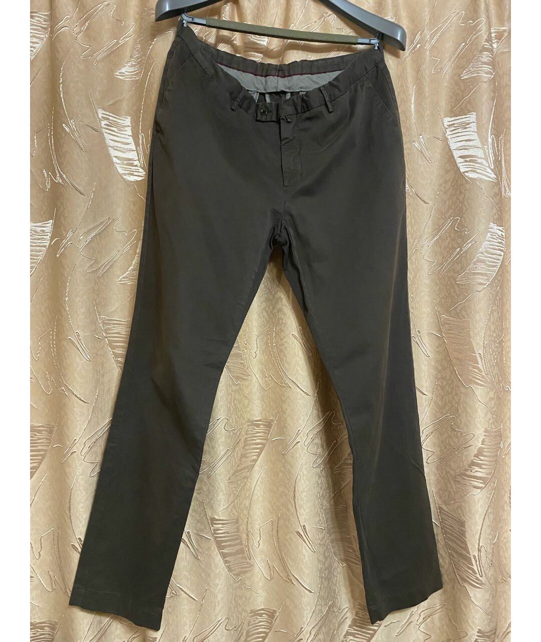 HACKETT Коричневые хлопко-эластановые брюки чинос, фото 9
