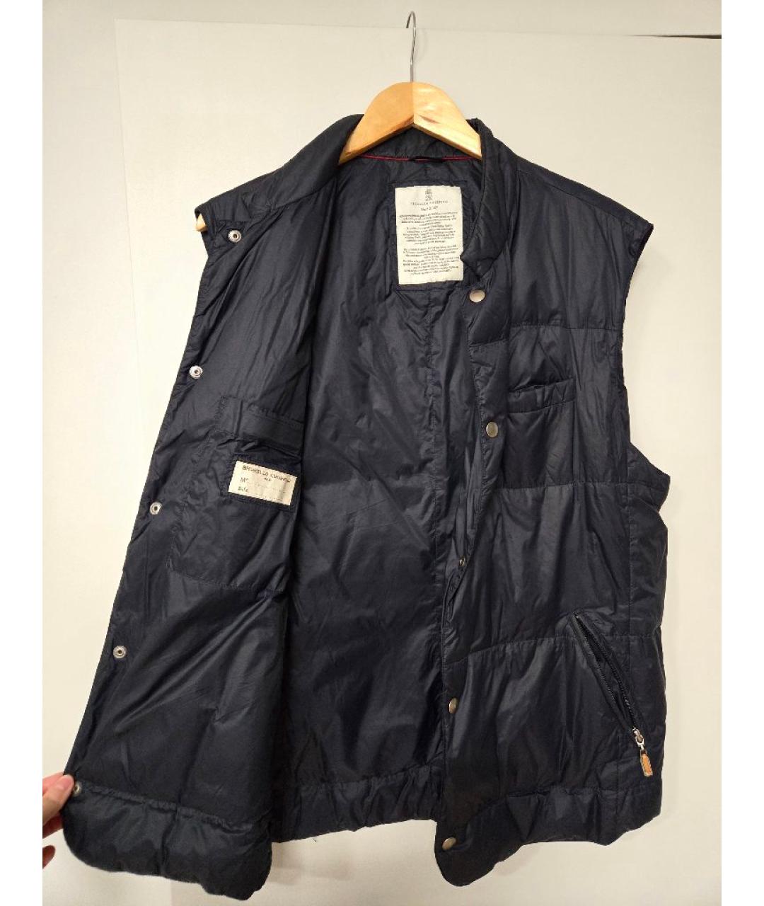 BRUNELLO CUCINELLI Темно-синий жилет, фото 6