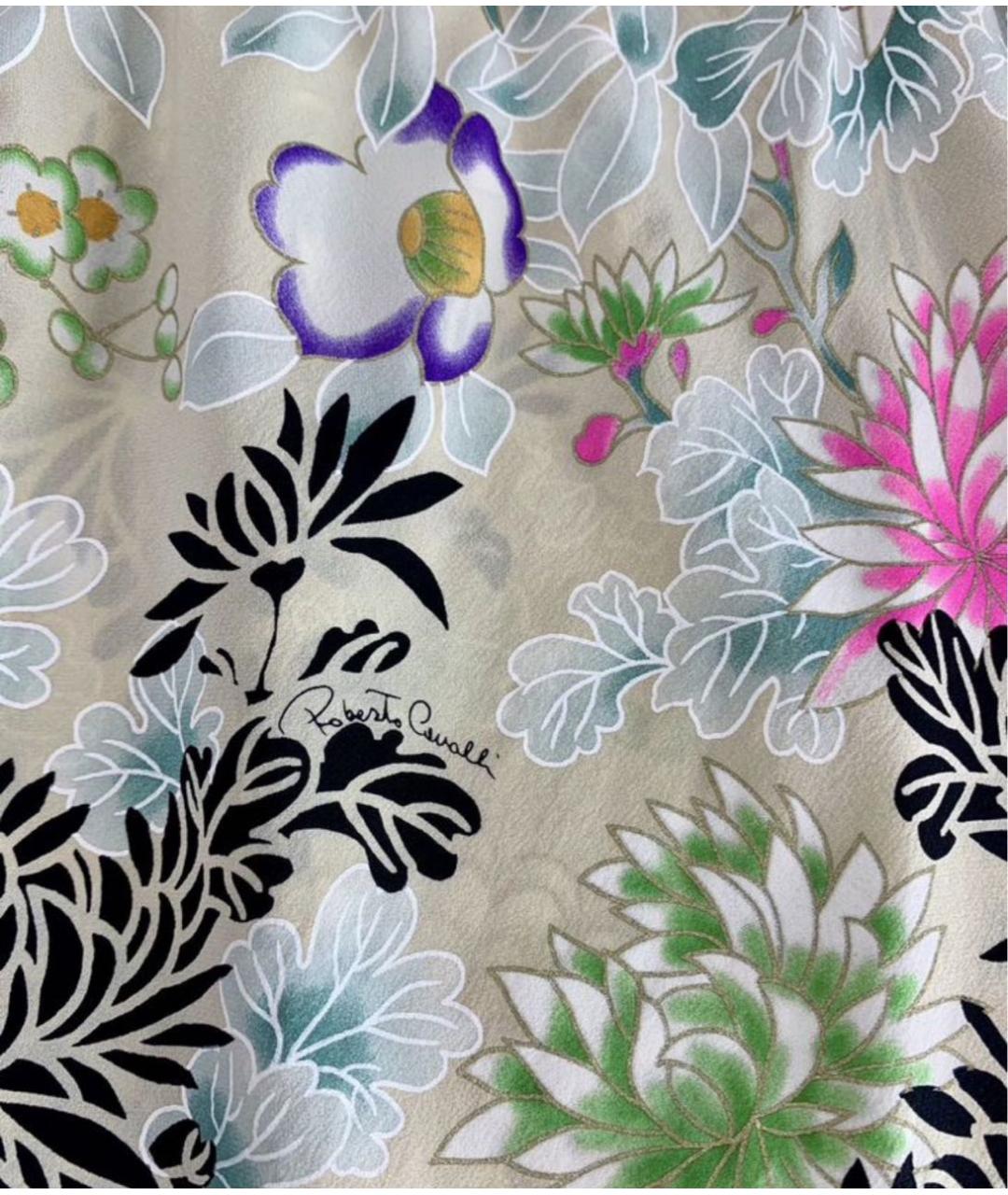 ROBERTO CAVALLI Мульти шелковая майка, фото 6