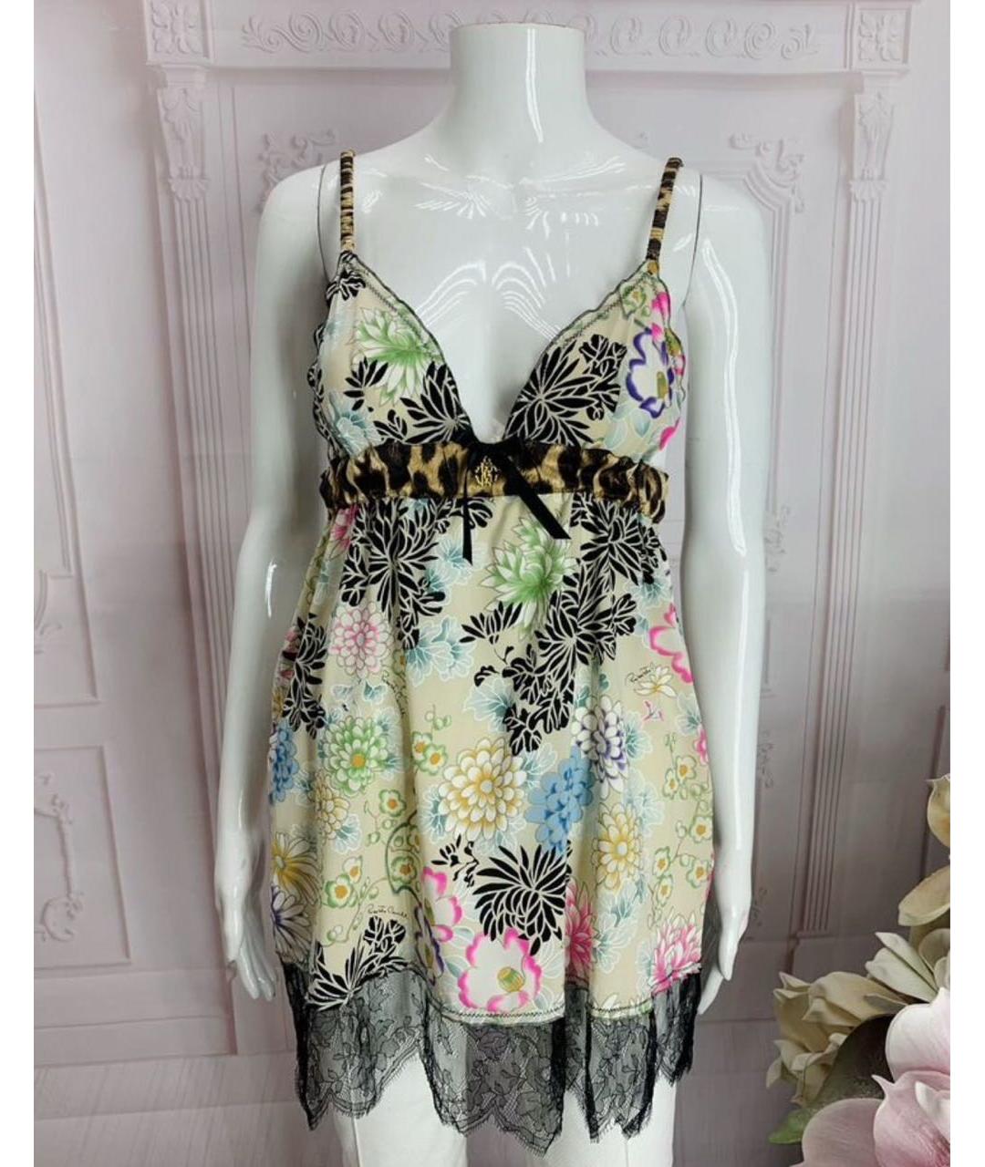 ROBERTO CAVALLI Мульти шелковая майка, фото 5