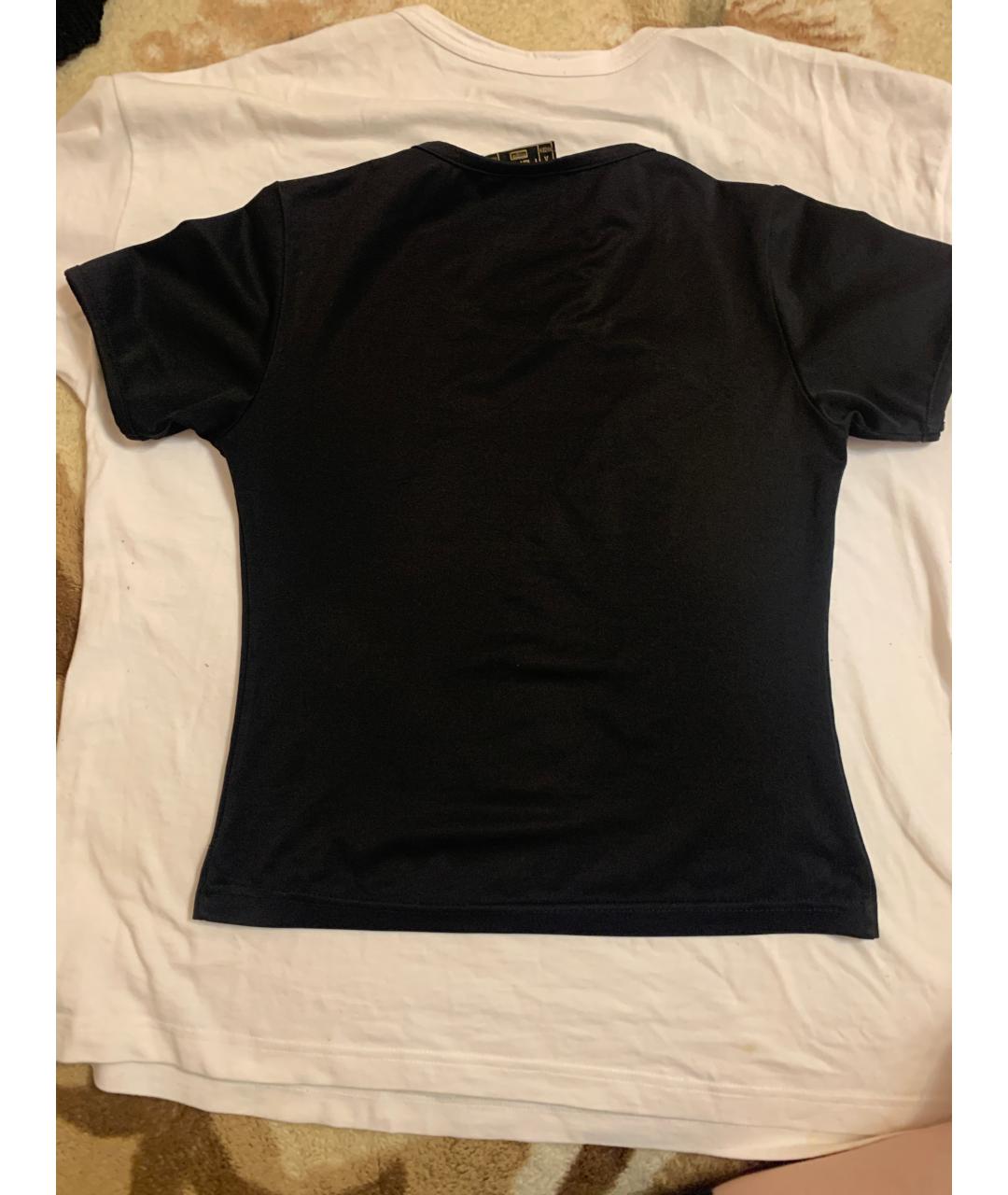 FENDI Черная полиэстеровая футболка, фото 2