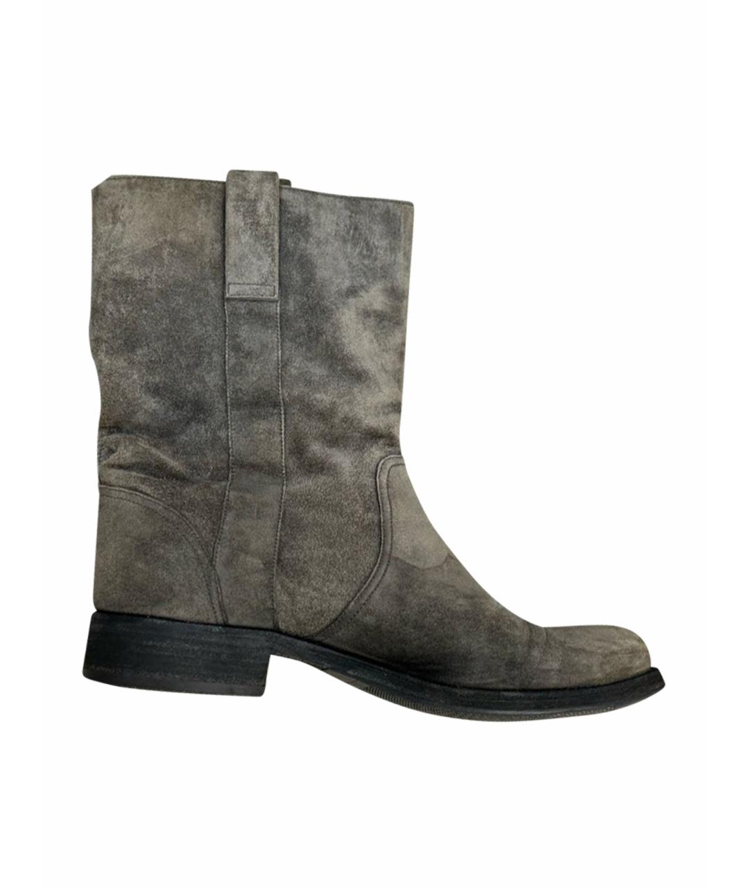 CHANEL Серые замшевые полусапоги, фото 1