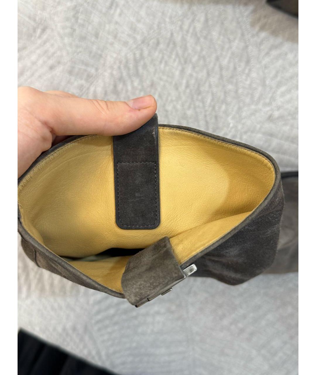 CHANEL Серые замшевые полусапоги, фото 2