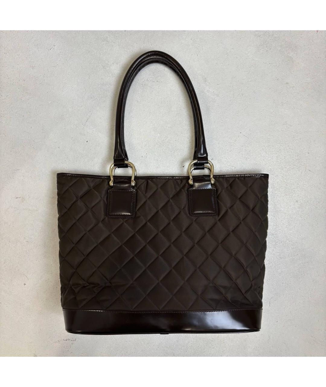 BURBERRY Коричневая кожаная сумка тоут, фото 6