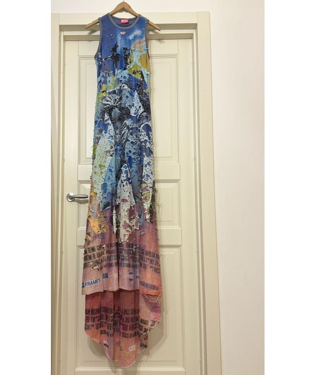DIESEL Мульти полиэстеровое повседневное платье, фото 5