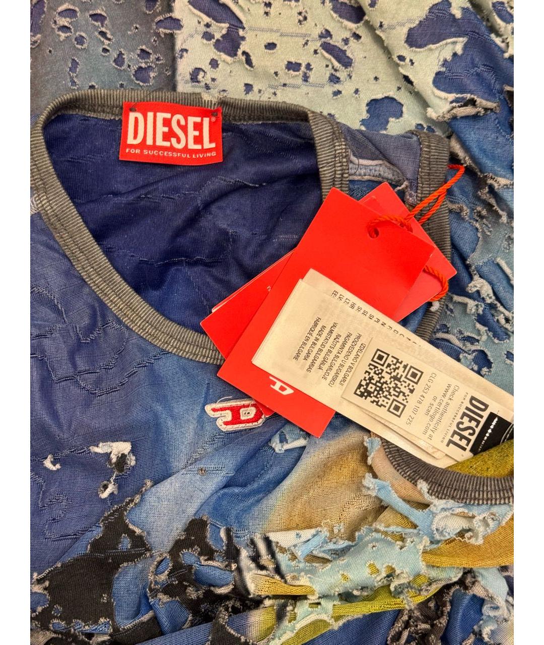 DIESEL Мульти полиэстеровое повседневное платье, фото 3