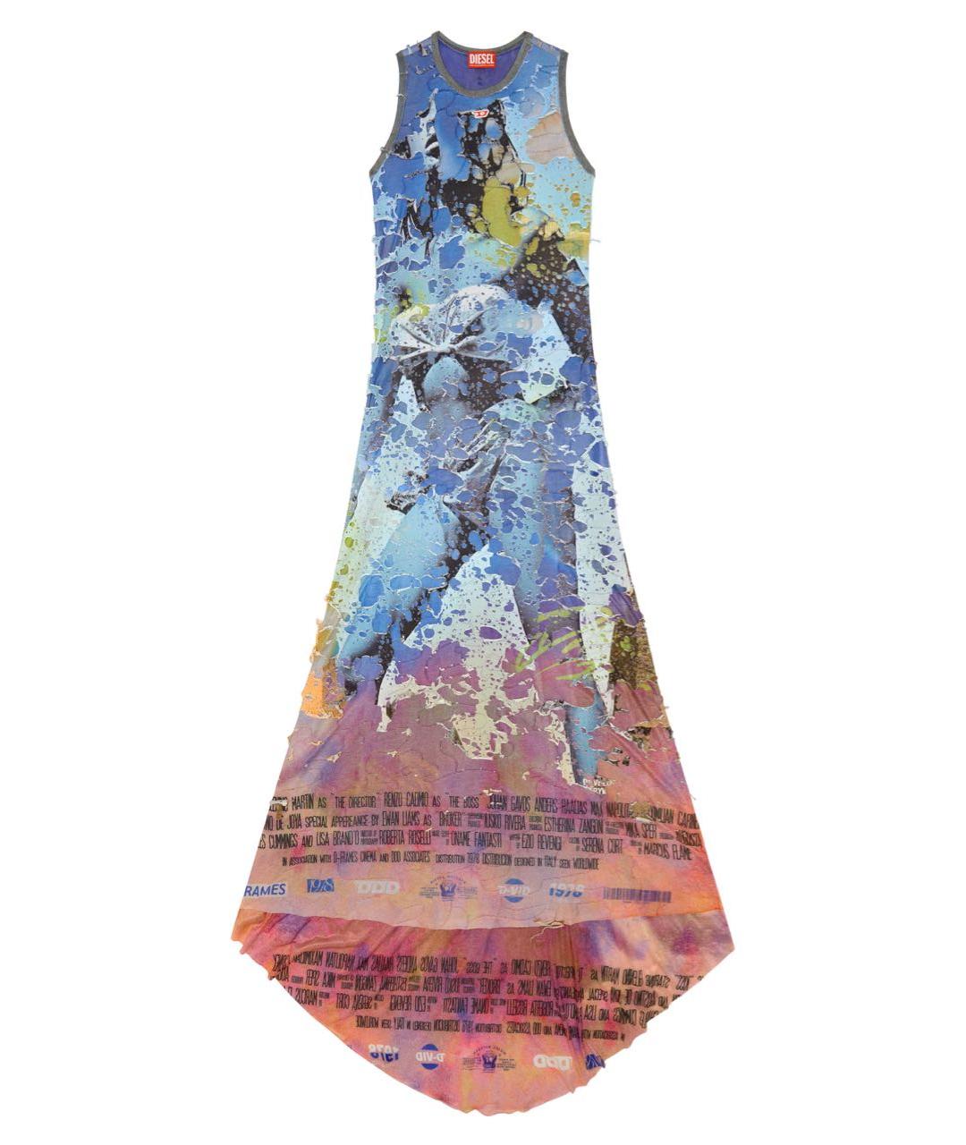 DIESEL Мульти полиэстеровое повседневное платье, фото 1