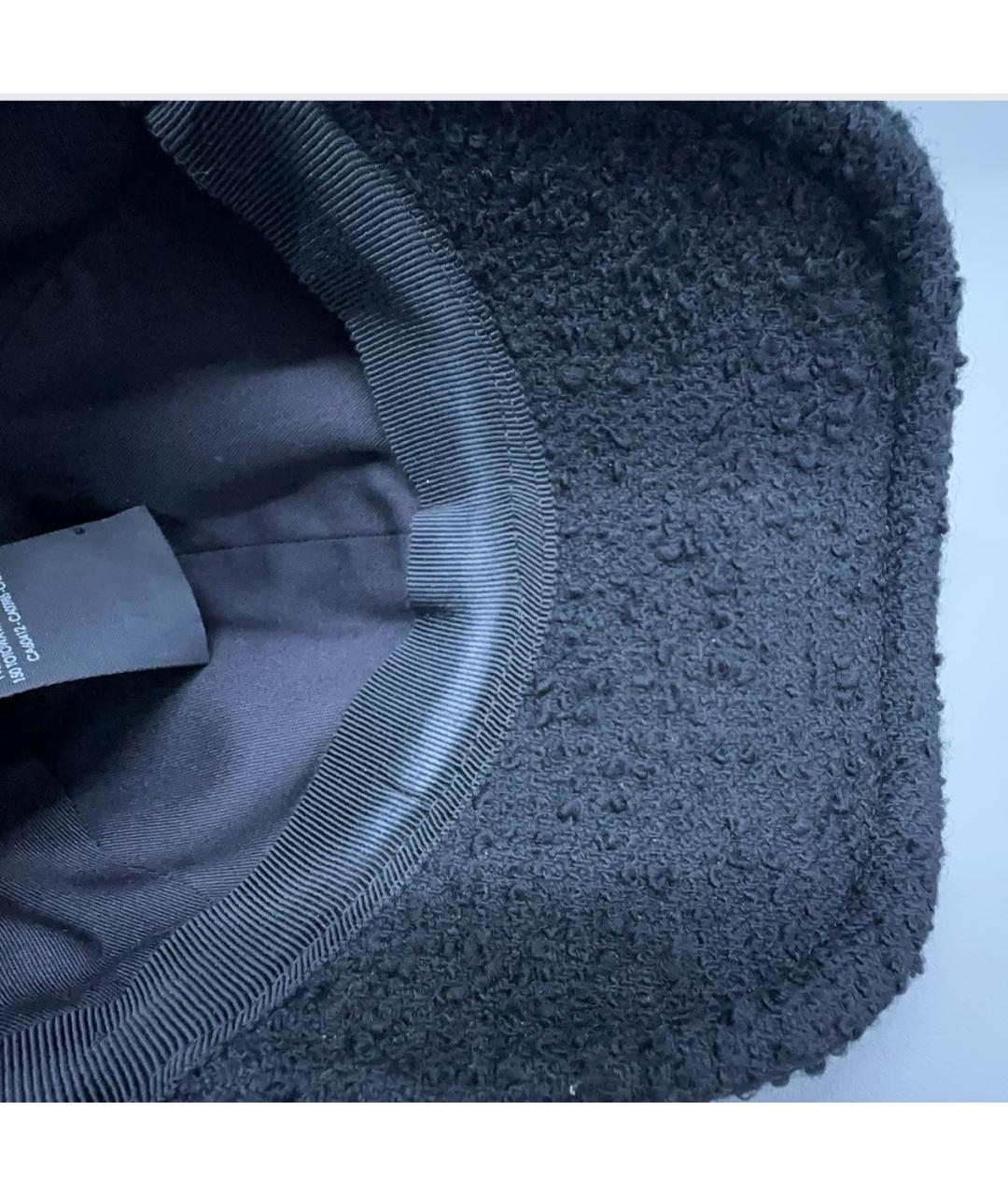 SAINT LAURENT Черная шерстяная кепка, фото 4