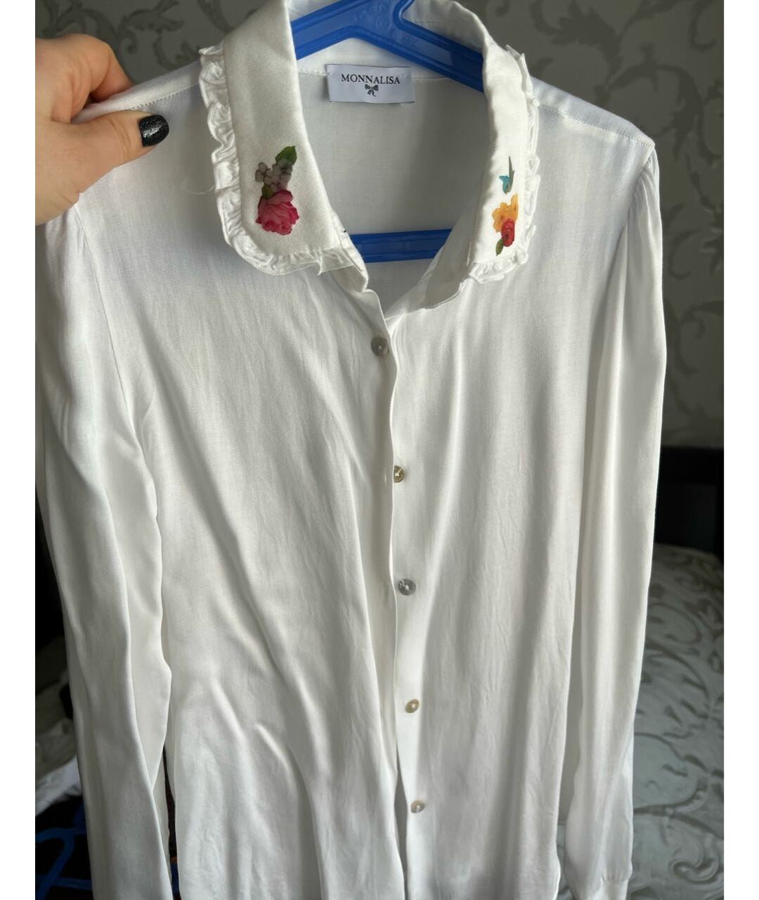 MONNALISA Белая вискозная рубашка/блузка, фото 2