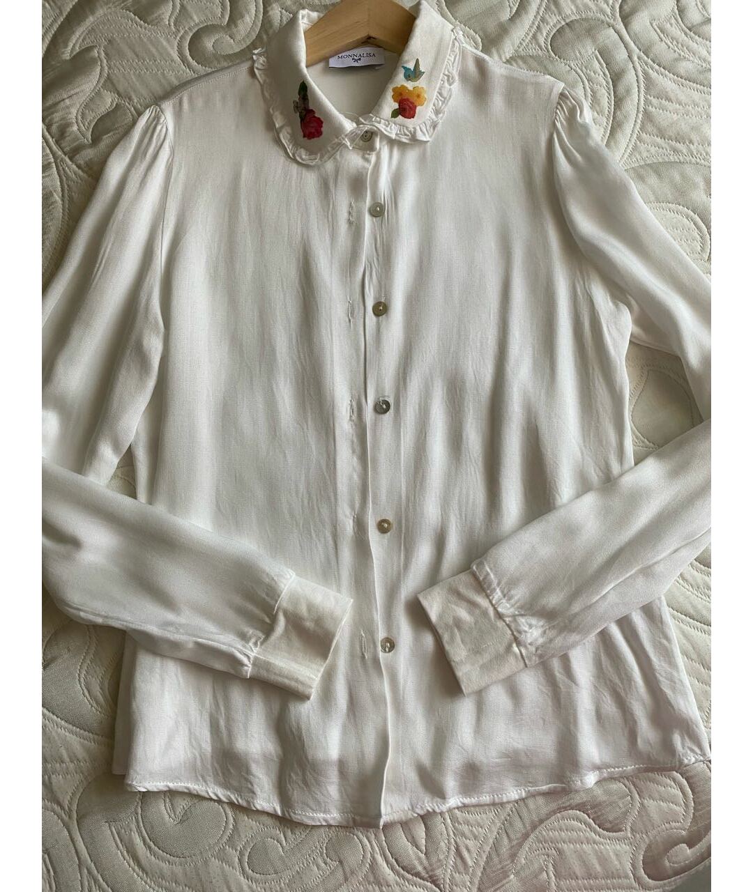 MONNALISA Белая вискозная рубашка/блузка, фото 7