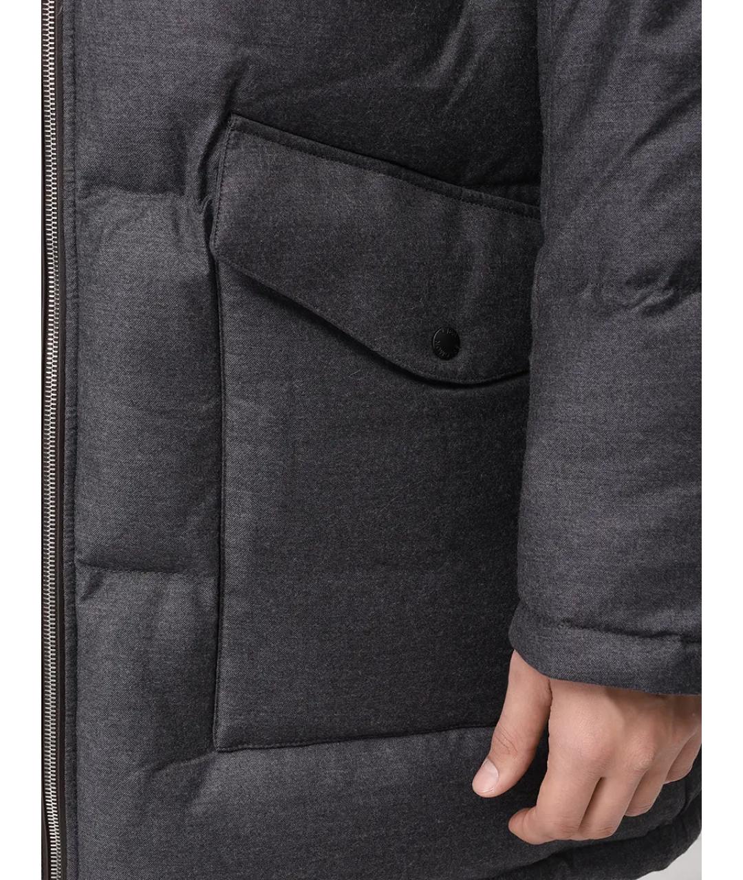 YVES SALOMON Серый пуховик, фото 5