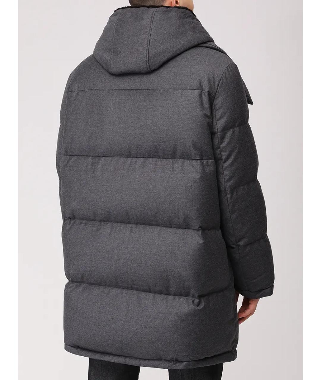 YVES SALOMON Серый пуховик, фото 3