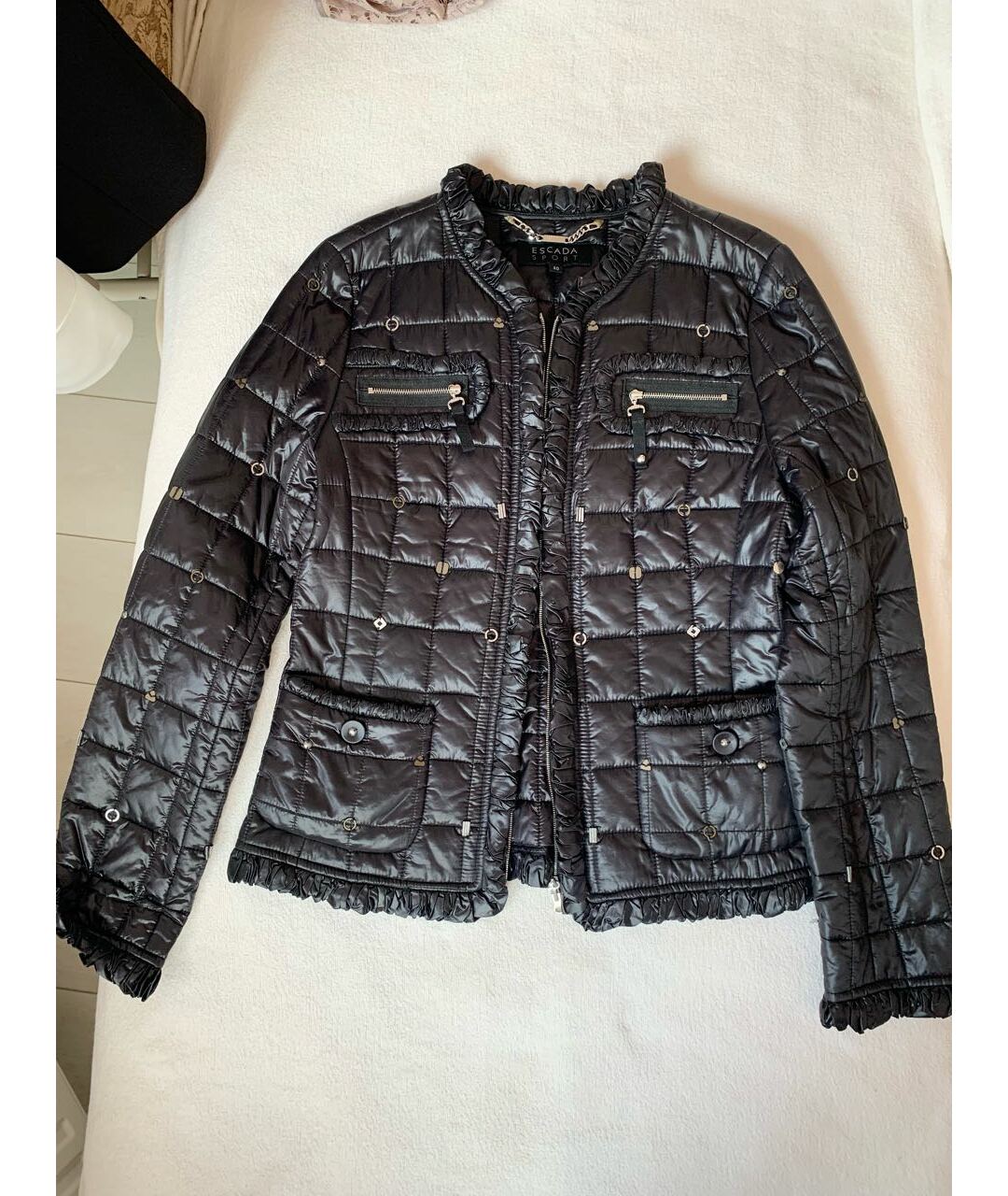 ESCADA Черная синтетическая куртка, фото 9
