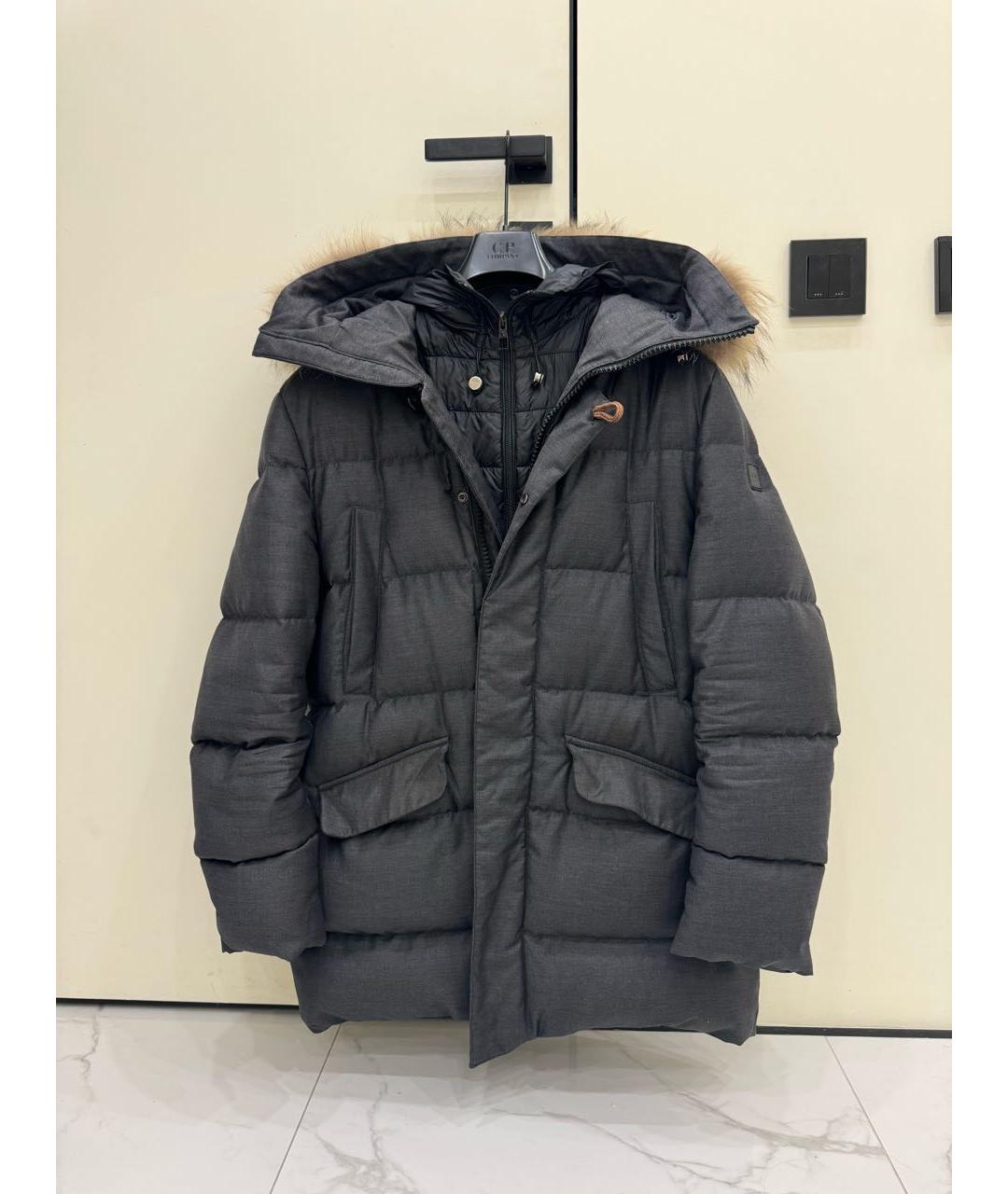 MONTECORE Антрацитовый шерстяной пуховик, фото 4