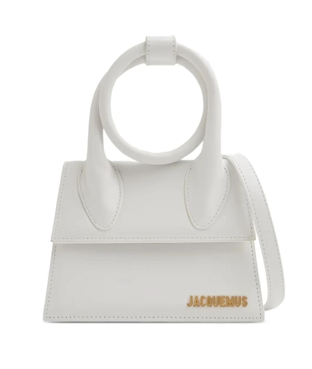 JACQUEMUS Белая кожаная сумка через плечо, фото 1