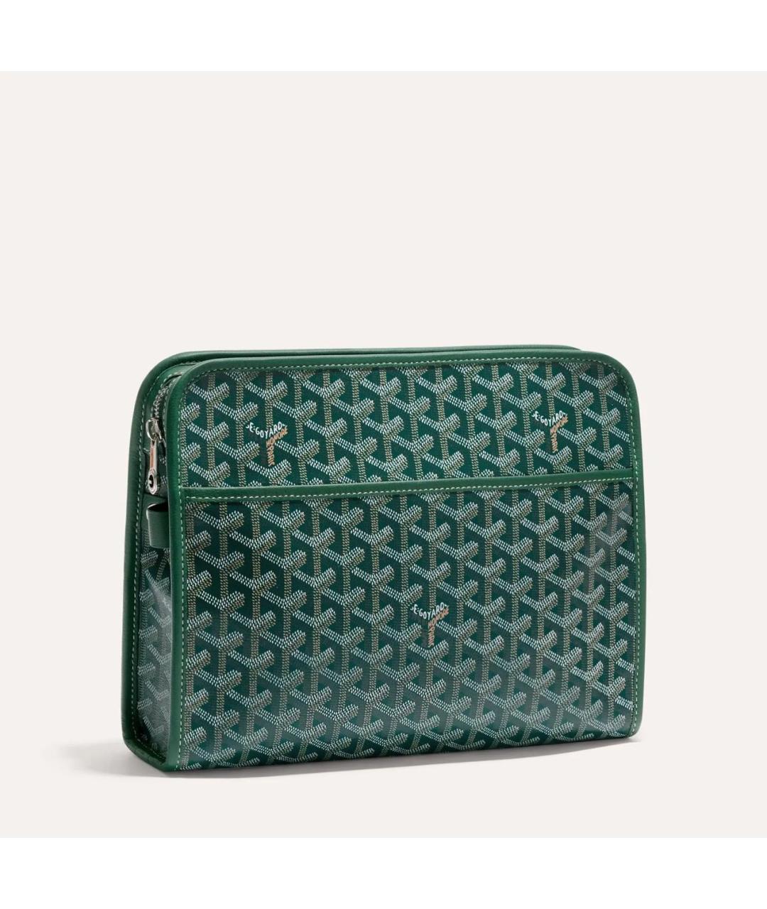 GOYARD Зеленая кожаная барсетка, фото 8
