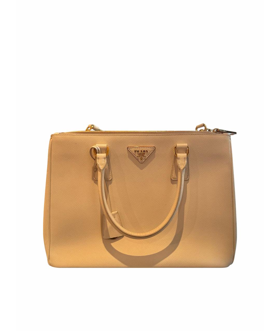 PRADA Белая кожаная сумка тоут, фото 1