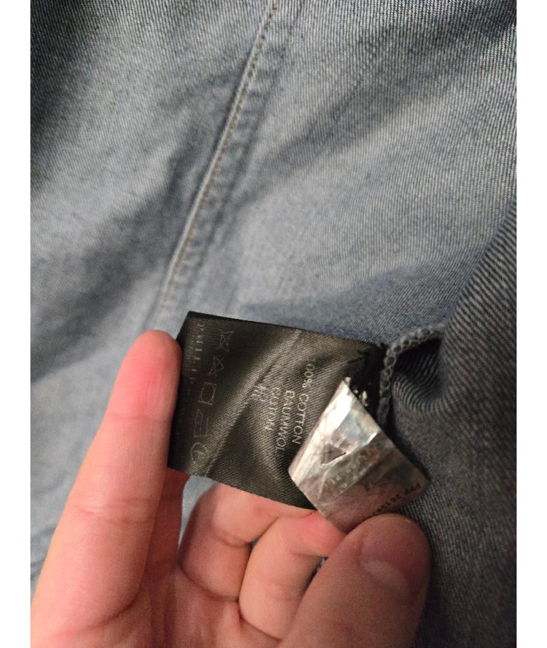 PHILIPP PLEIN Темно-синяя хлопковая кэжуал рубашка, фото 6