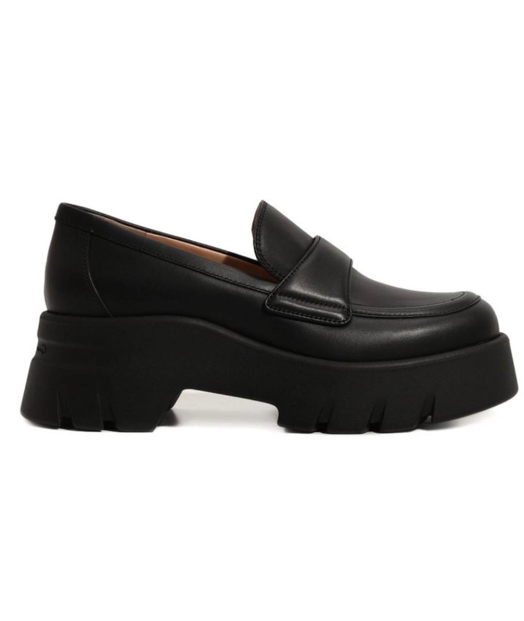 GIANVITO ROSSI Черные кожаные лоферы, фото 7