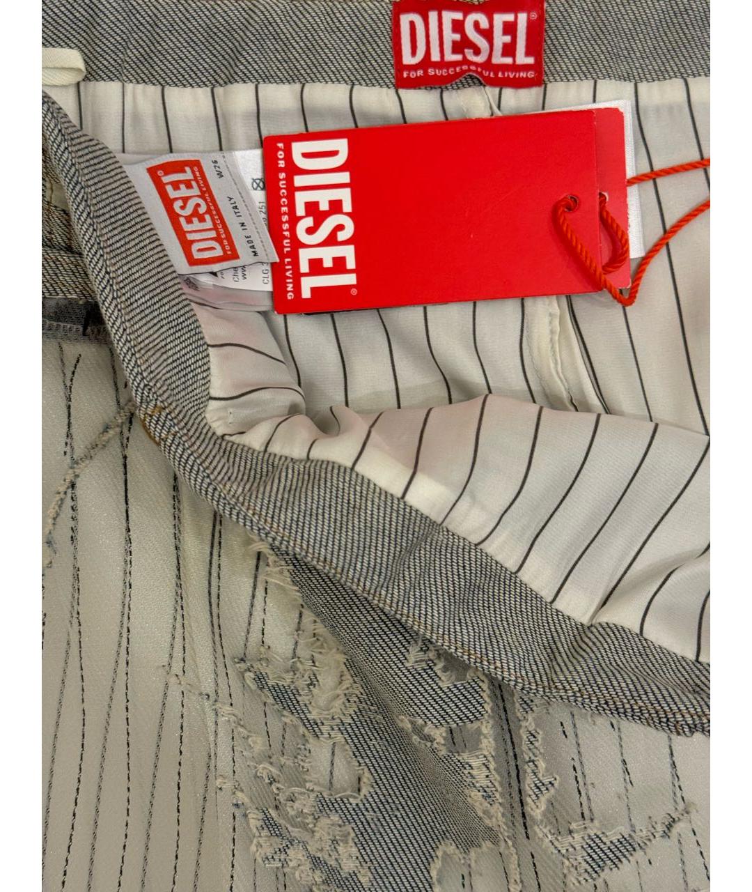 DIESEL Серая деним юбка миди, фото 3