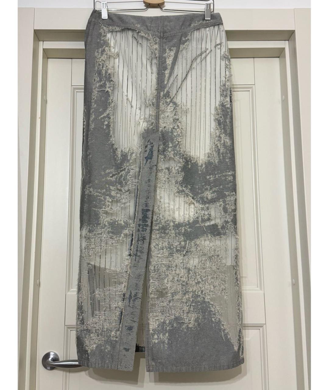 DIESEL Серая деним юбка миди, фото 2