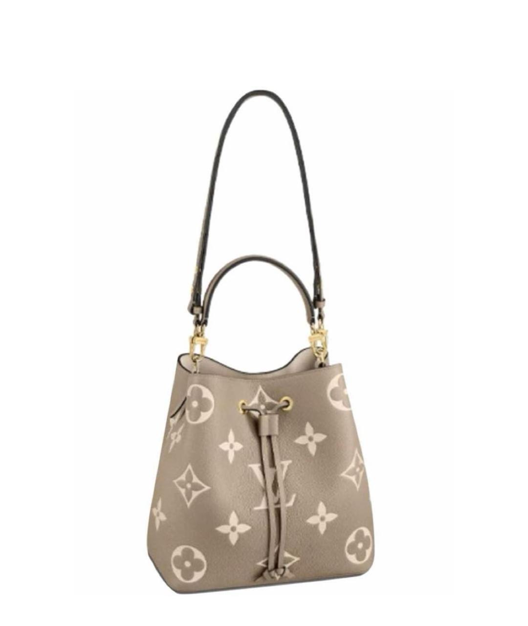 LOUIS VUITTON Бежевая кожаная сумка через плечо, фото 1