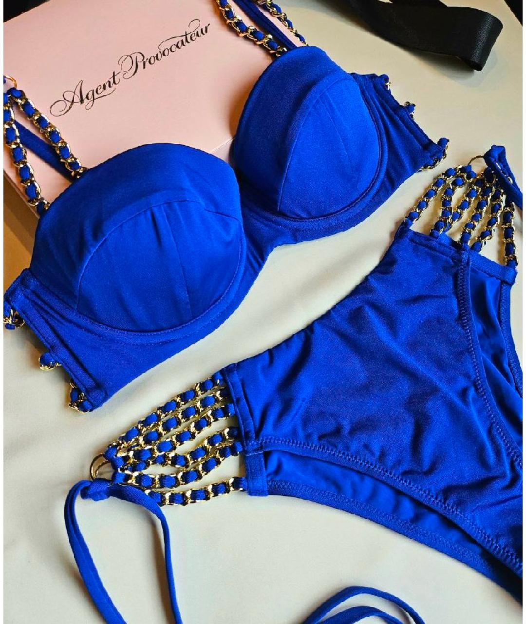 AGENT PROVOCATEUR Синий полиамидовый купальник, фото 3