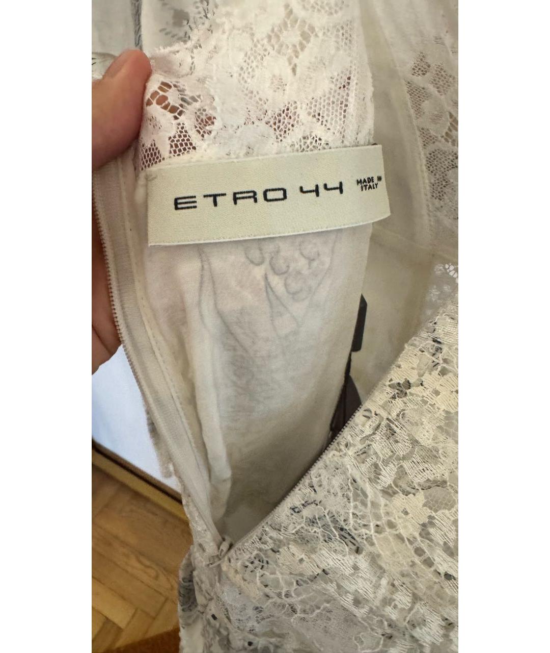 ETRO Белое кружевное вечернее платье, фото 4