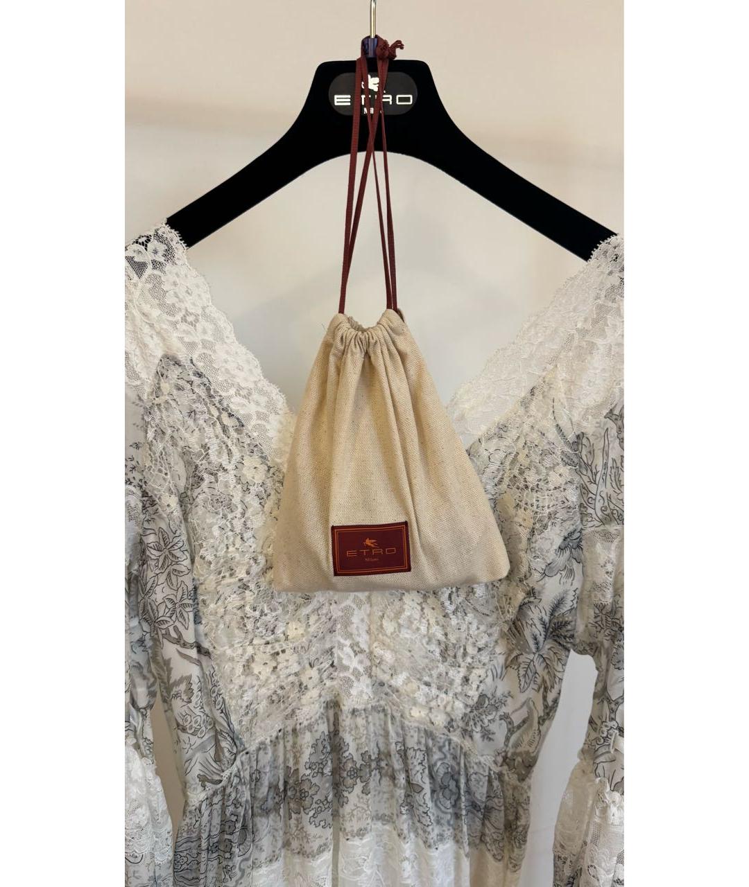 ETRO Белое кружевное вечернее платье, фото 3