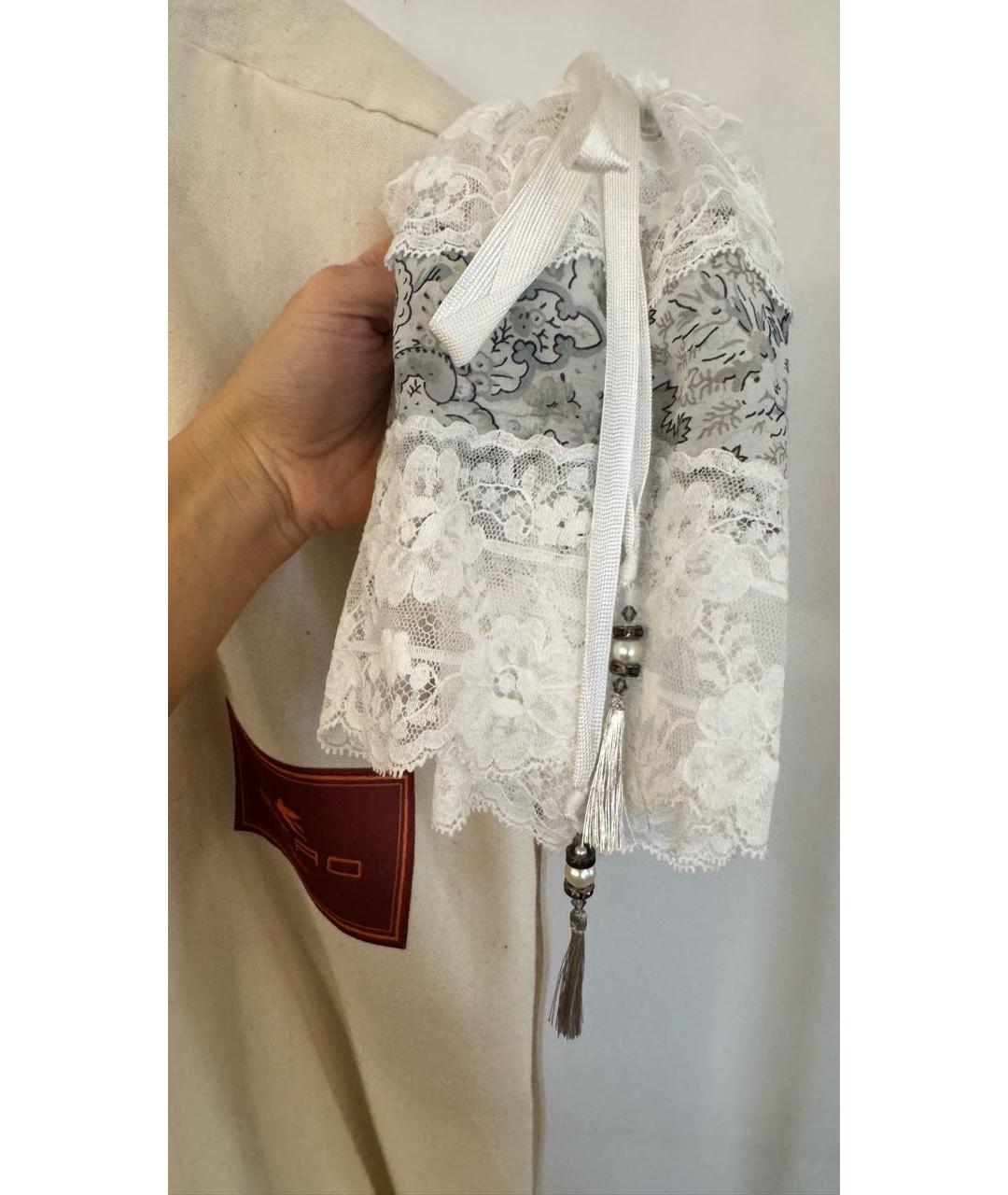 ETRO Белое кружевное вечернее платье, фото 6