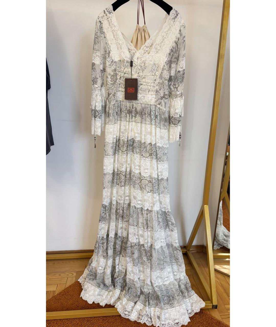 ETRO Белое кружевное вечернее платье, фото 2