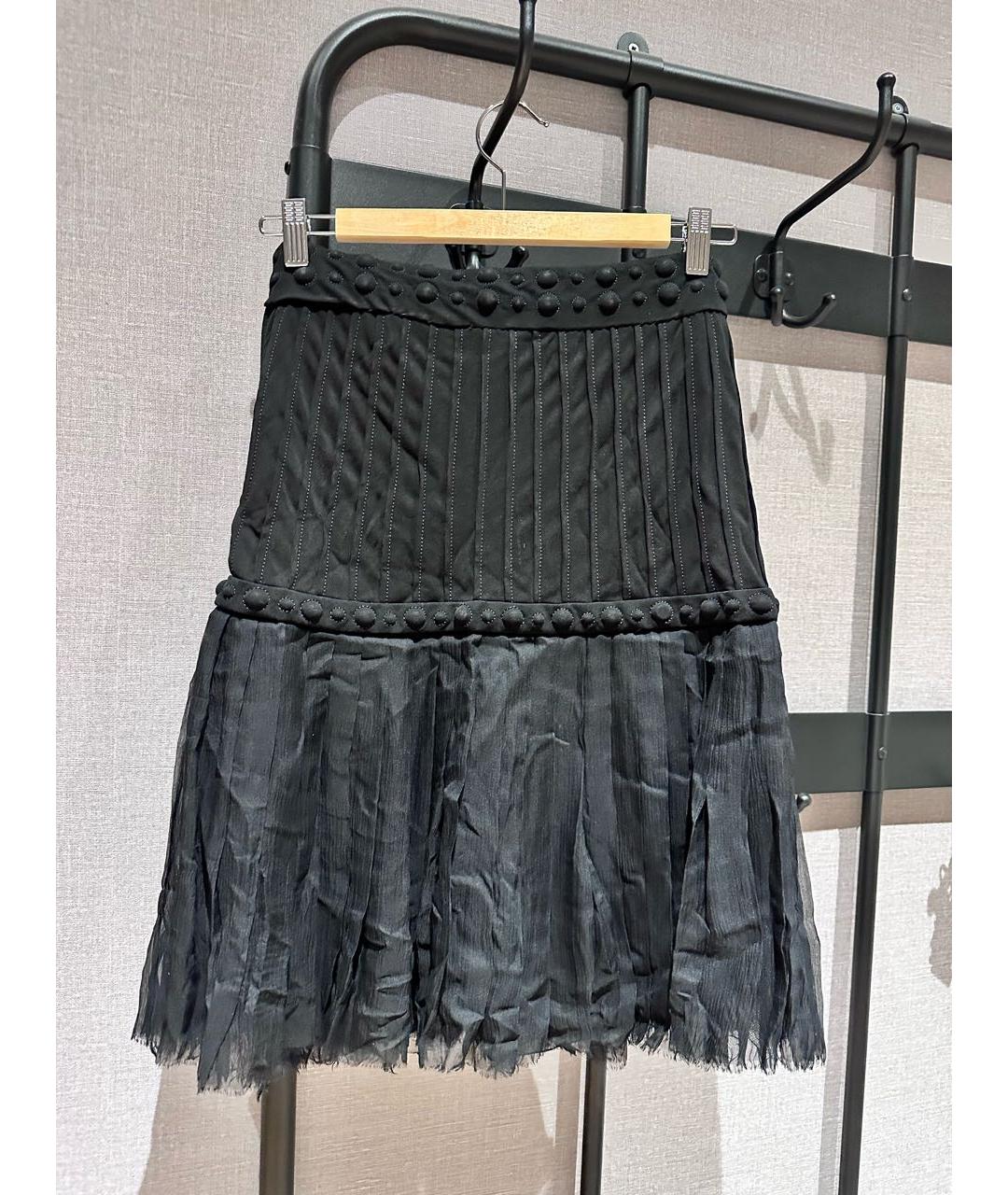 CHANEL Черная шелковая юбка миди, фото 2