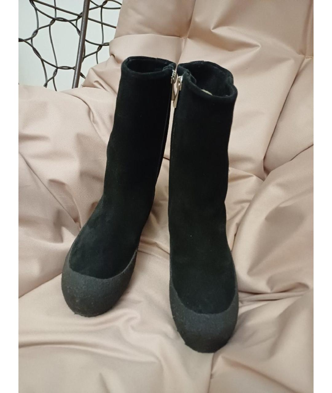 BALLY Черные замшевые ботинки, фото 5