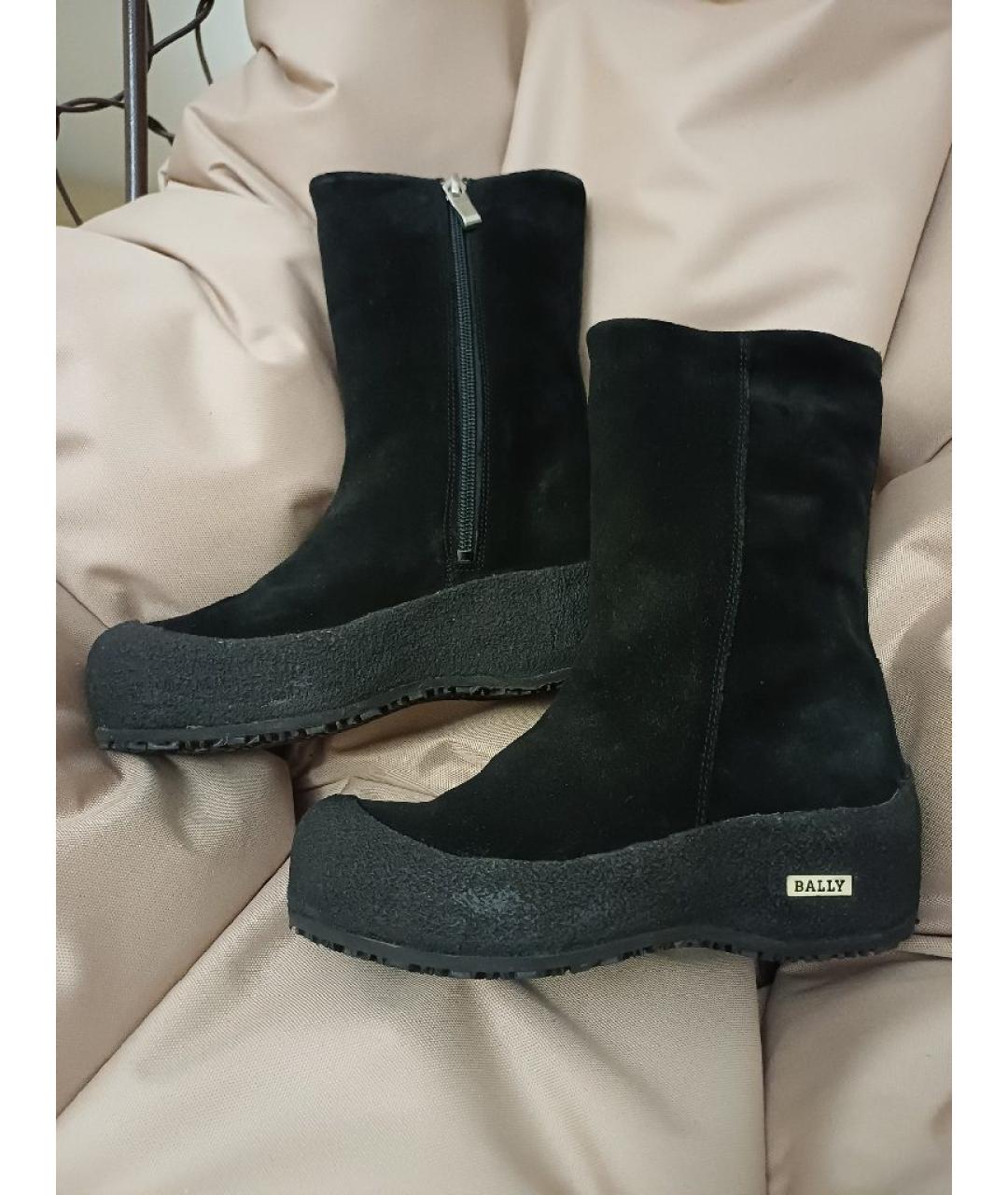 BALLY Черные замшевые ботинки, фото 2