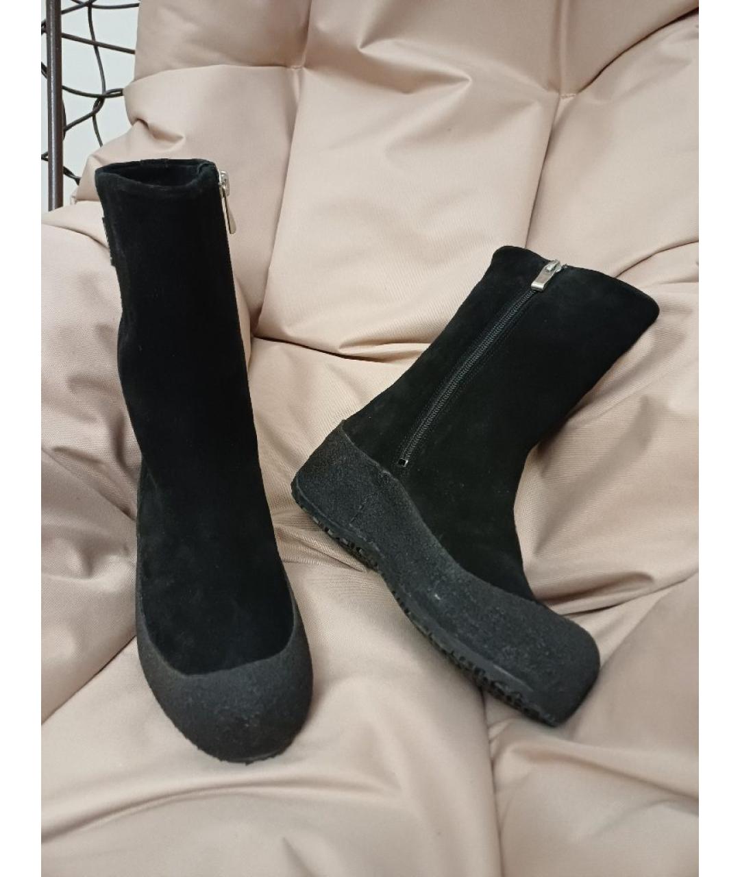 BALLY Черные замшевые ботинки, фото 4