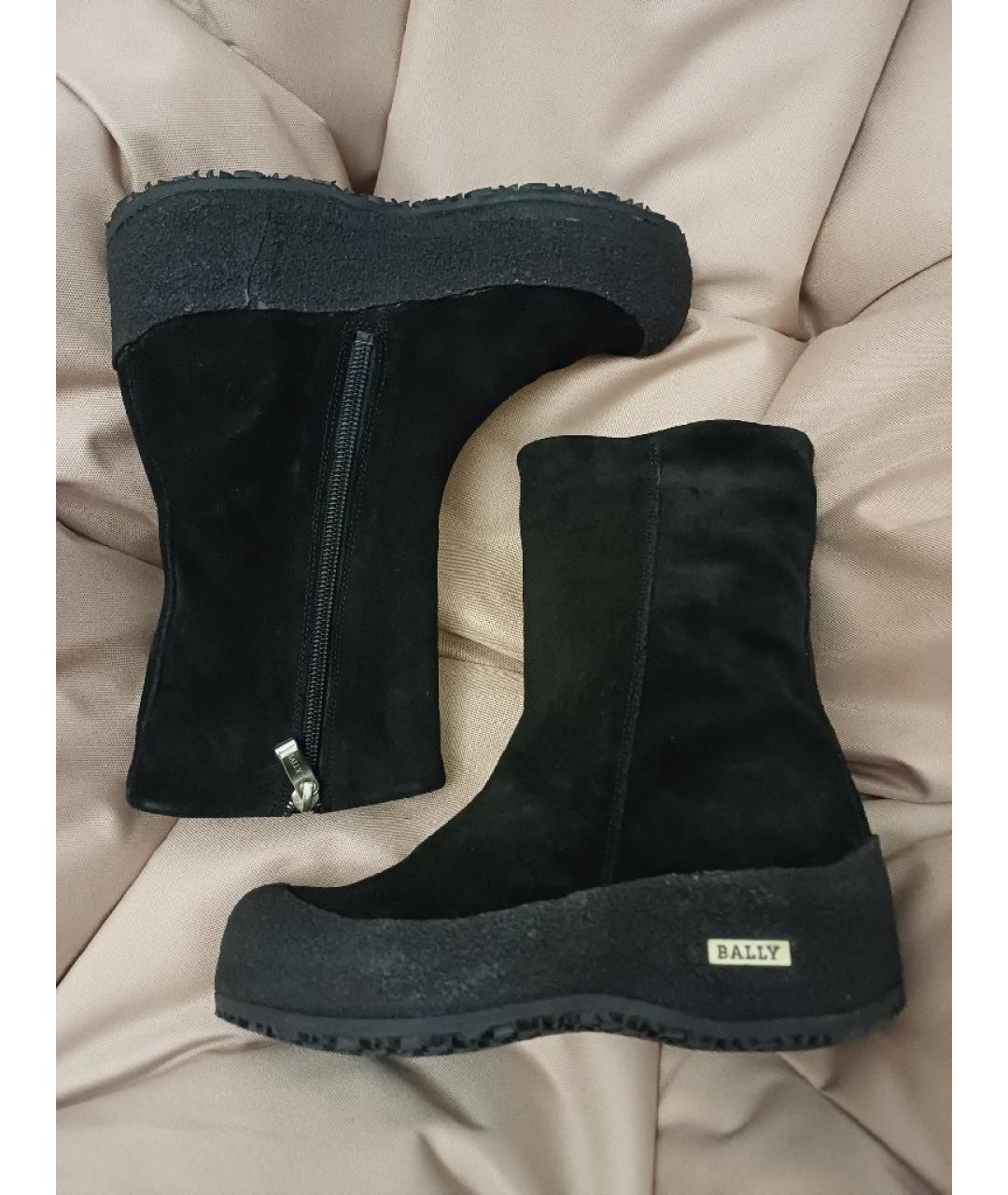BALLY Черные замшевые ботинки, фото 6