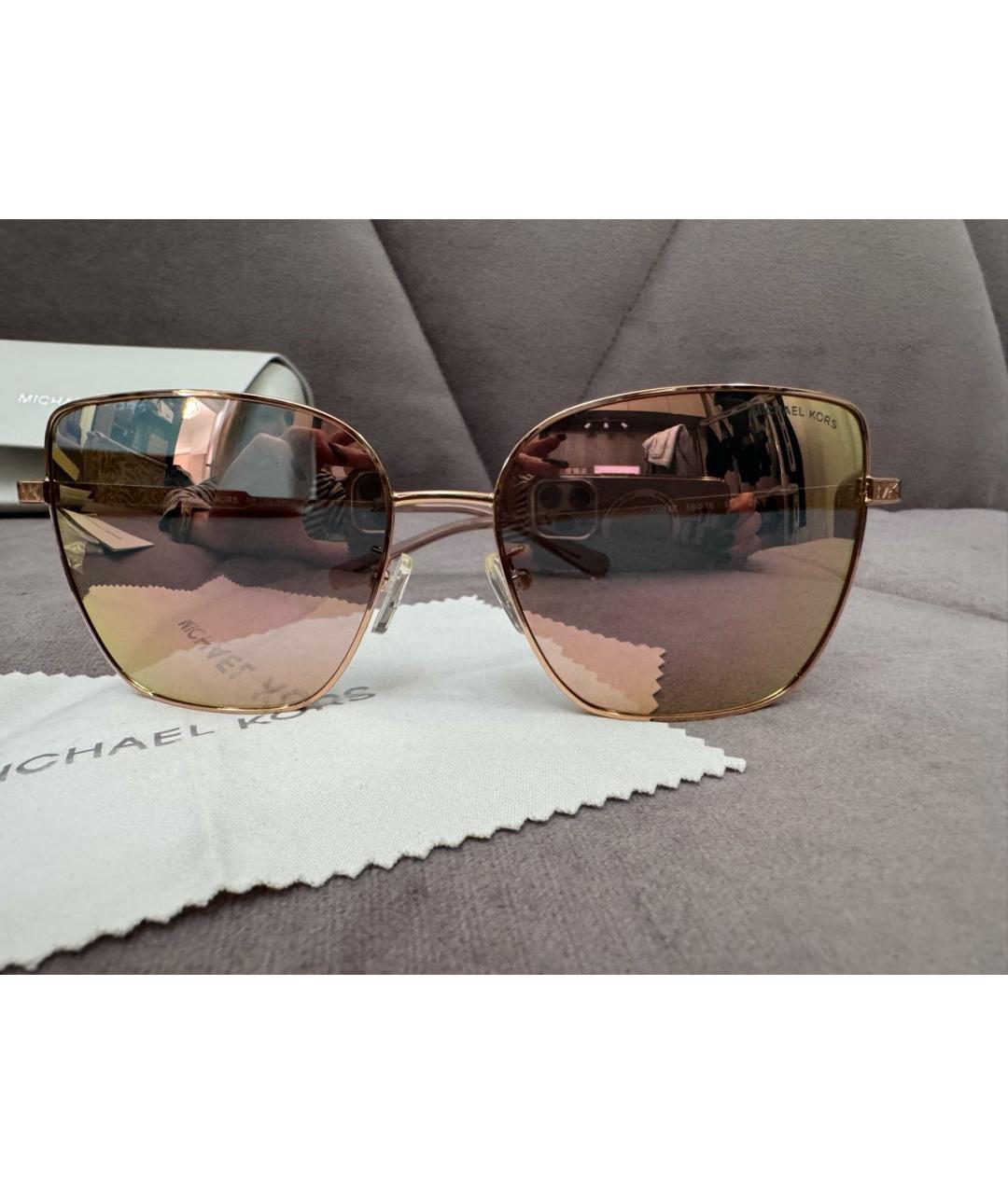 MICHAEL KORS Коралловые металлические солнцезащитные очки, фото 9