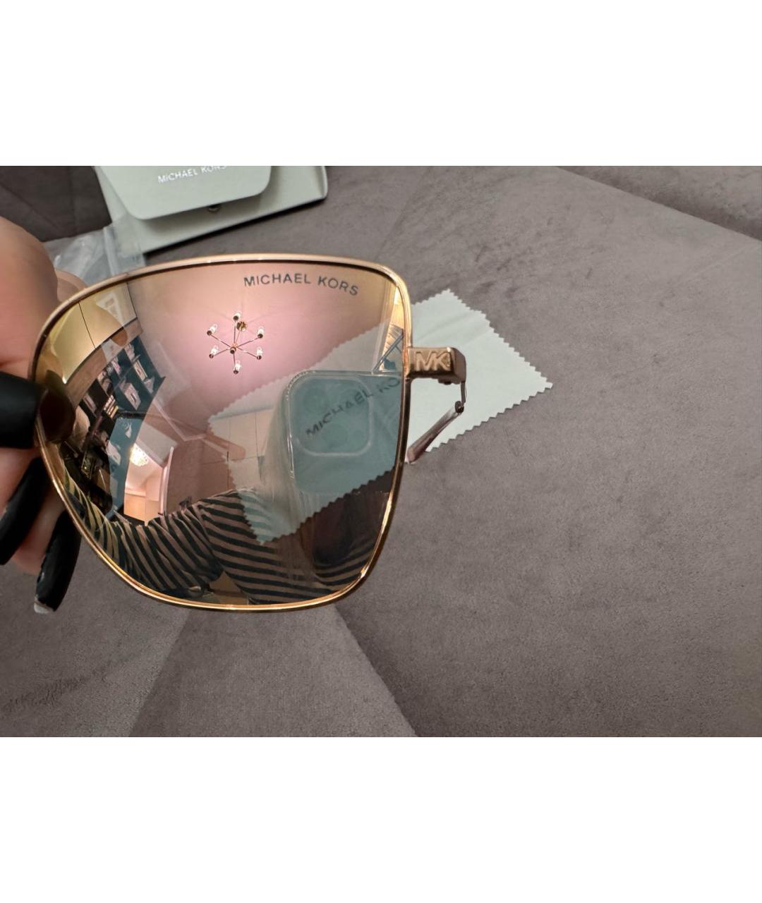 MICHAEL KORS Коралловые металлические солнцезащитные очки, фото 8