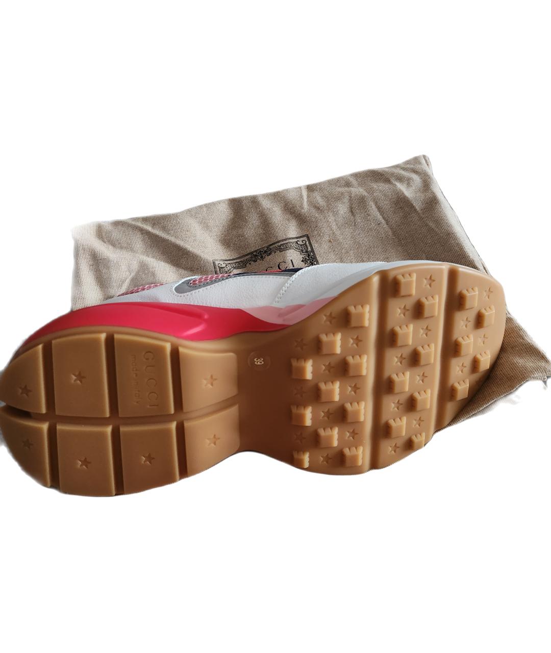 GUCCI Розовые текстильные кроссовки, фото 6