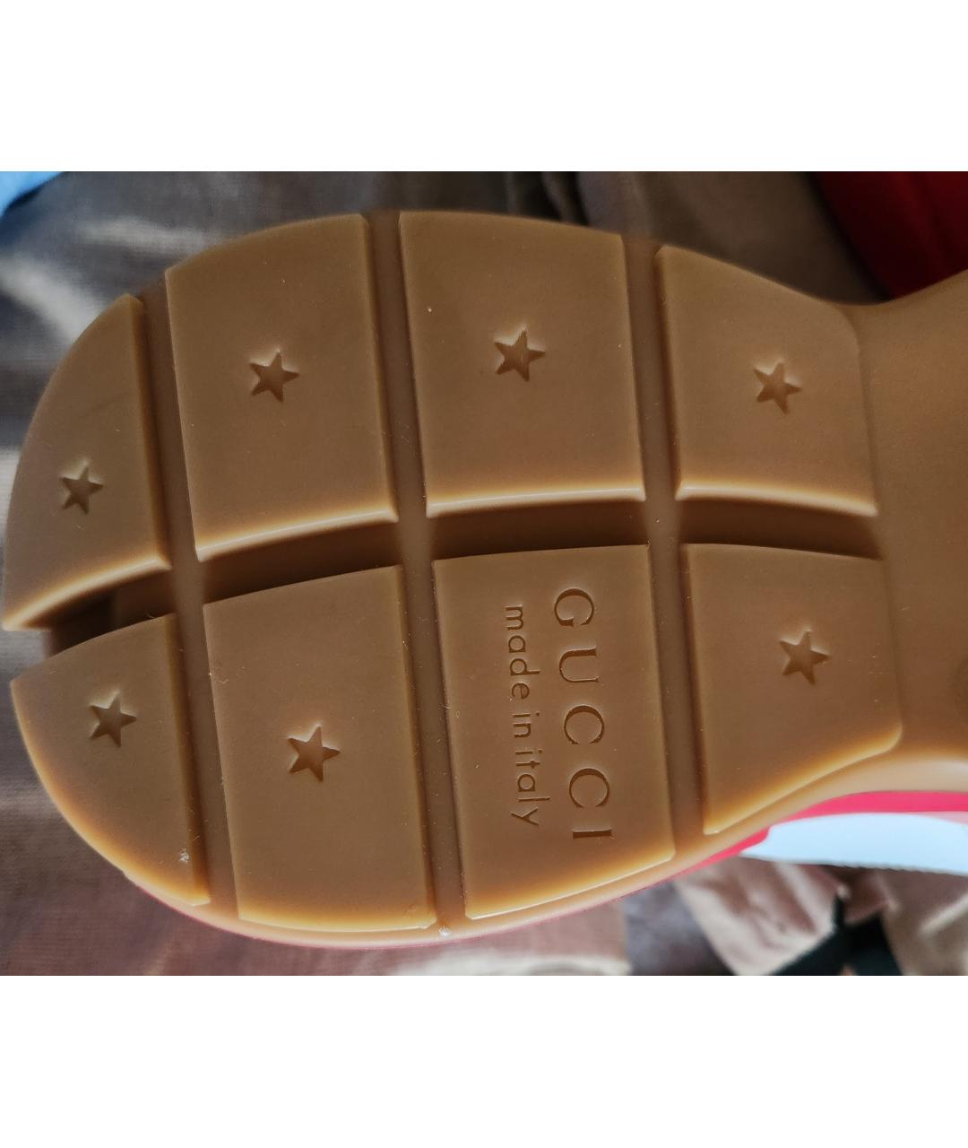 GUCCI Розовые текстильные кроссовки, фото 4