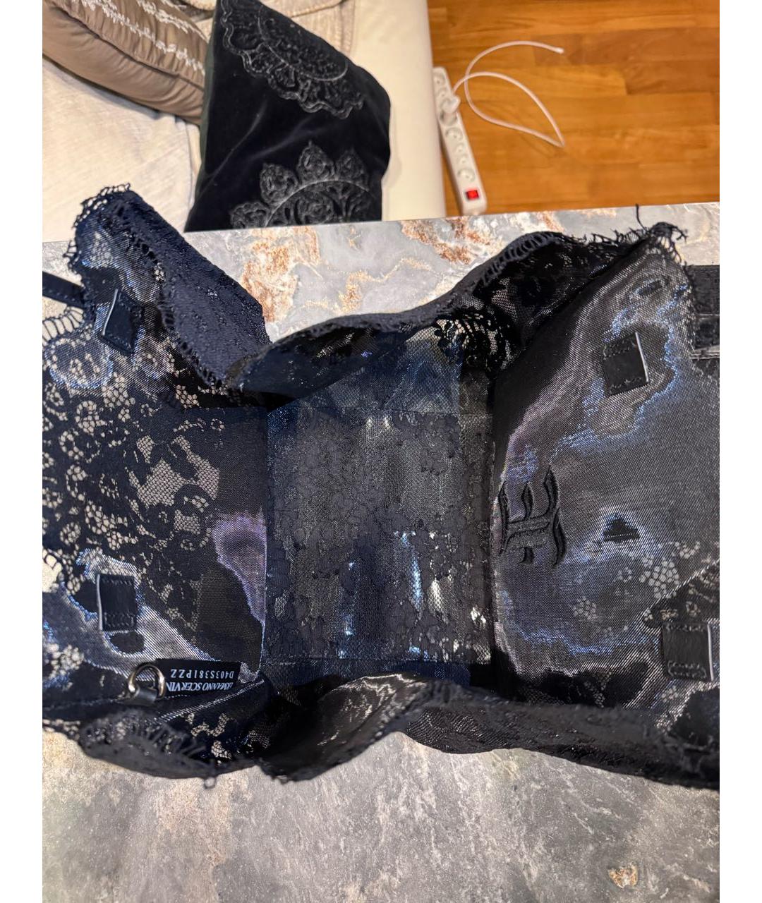 ERMANNO SCERVINO Черная тканевая сумка тоут, фото 2