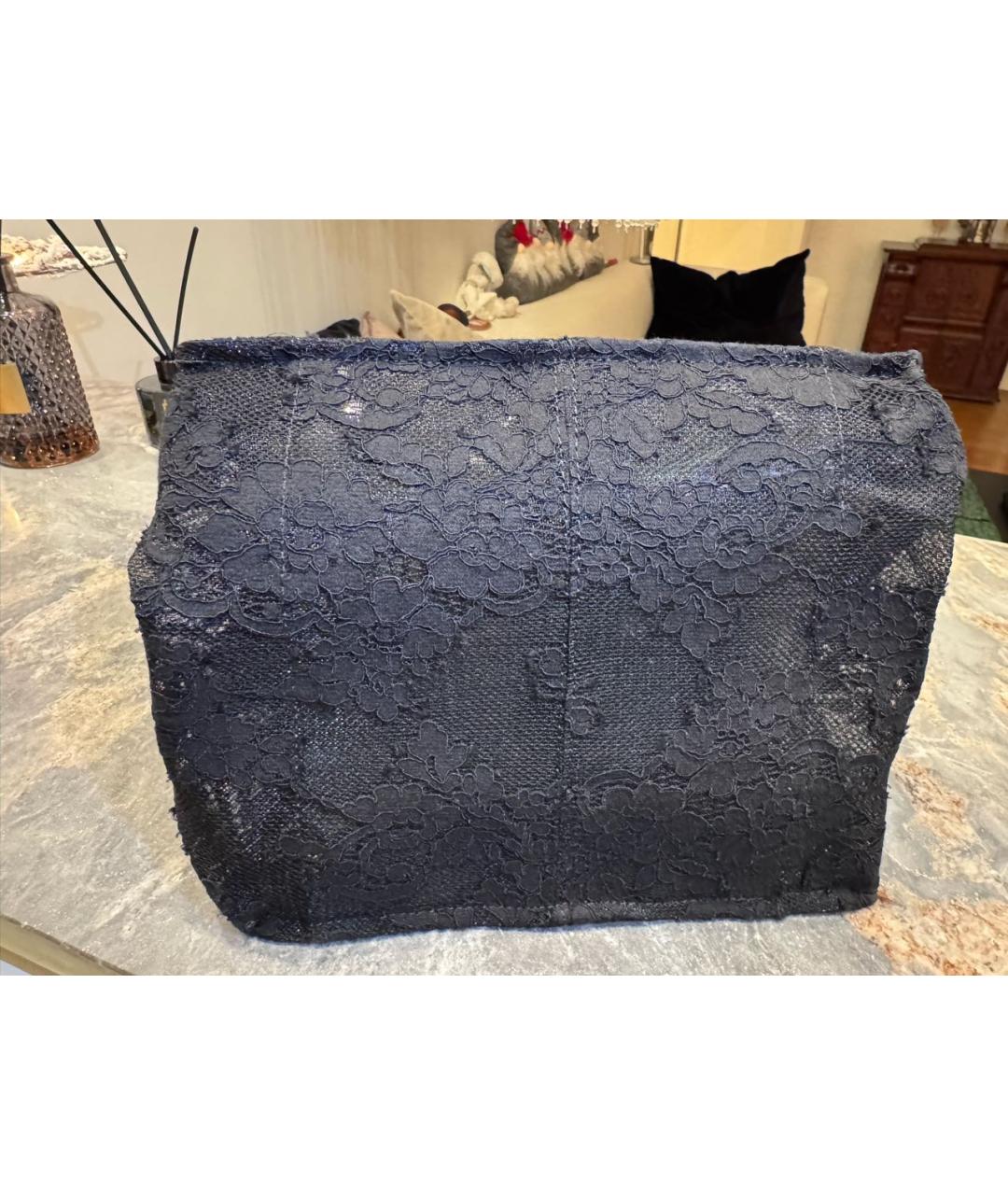 ERMANNO SCERVINO Черная тканевая сумка тоут, фото 7