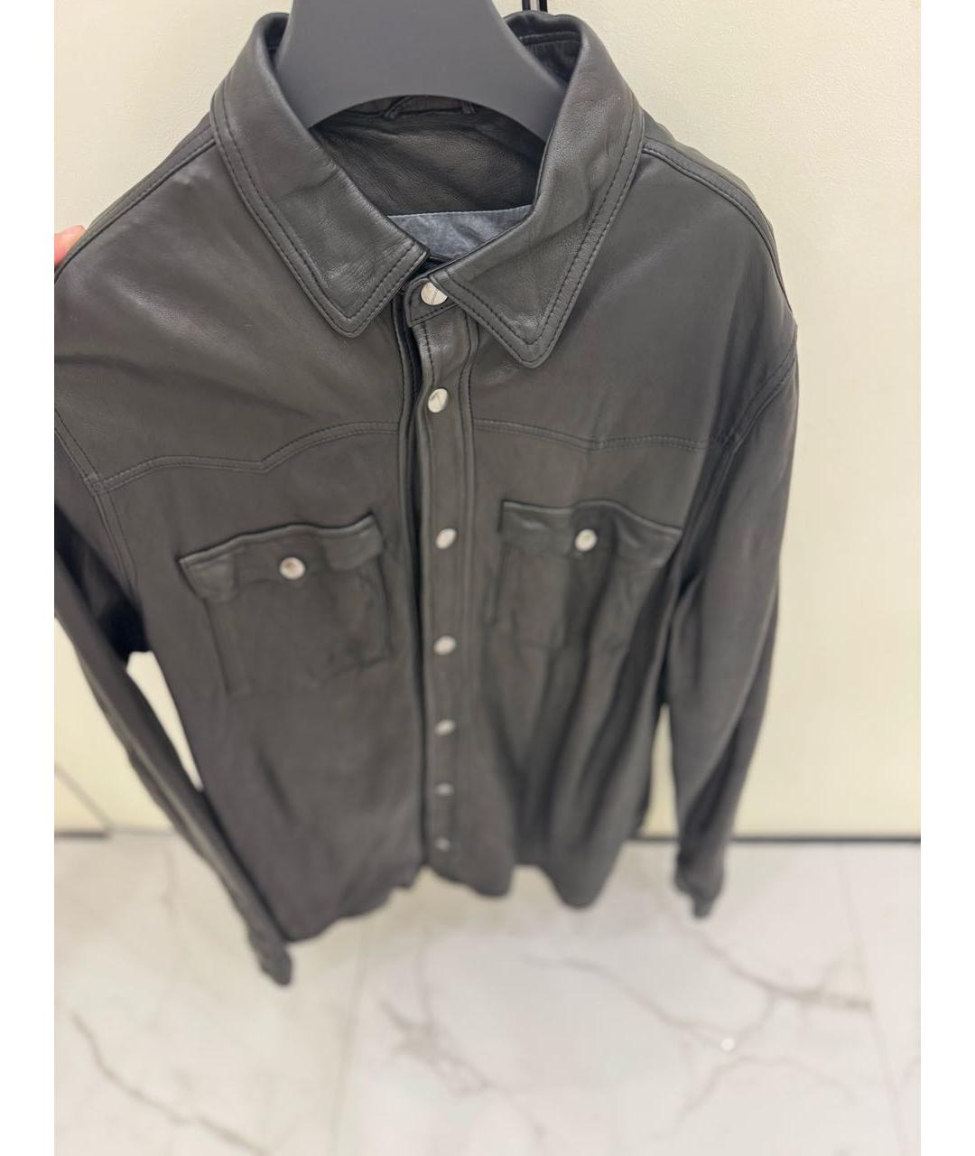 GIORGIO BRATO Черная кожаная куртка, фото 5
