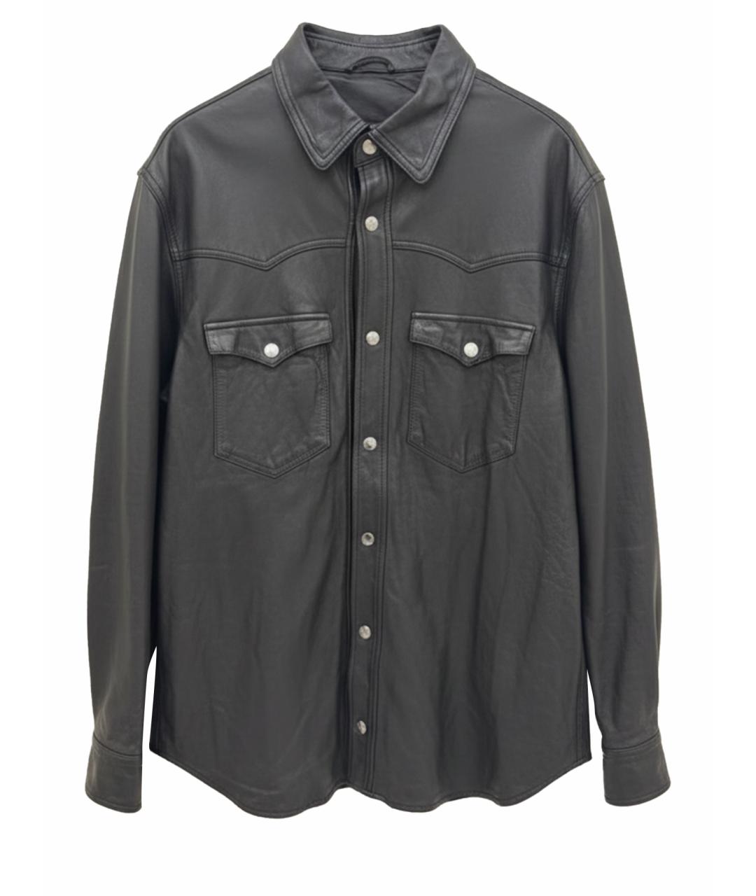 GIORGIO BRATO Черная кожаная куртка, фото 1