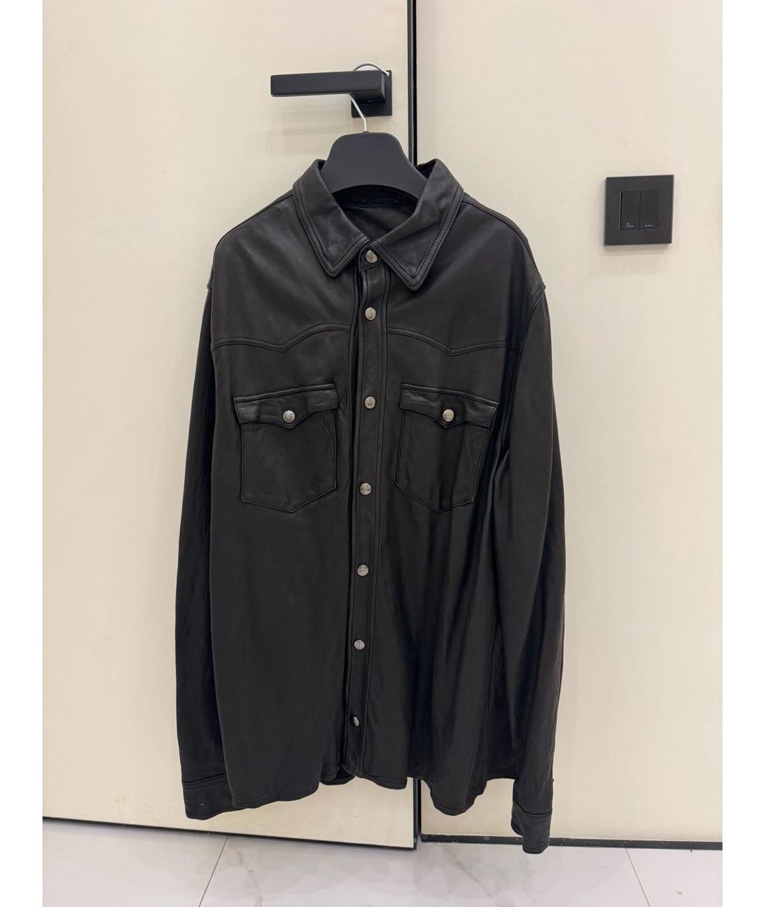 GIORGIO BRATO Черная кожаная куртка, фото 2