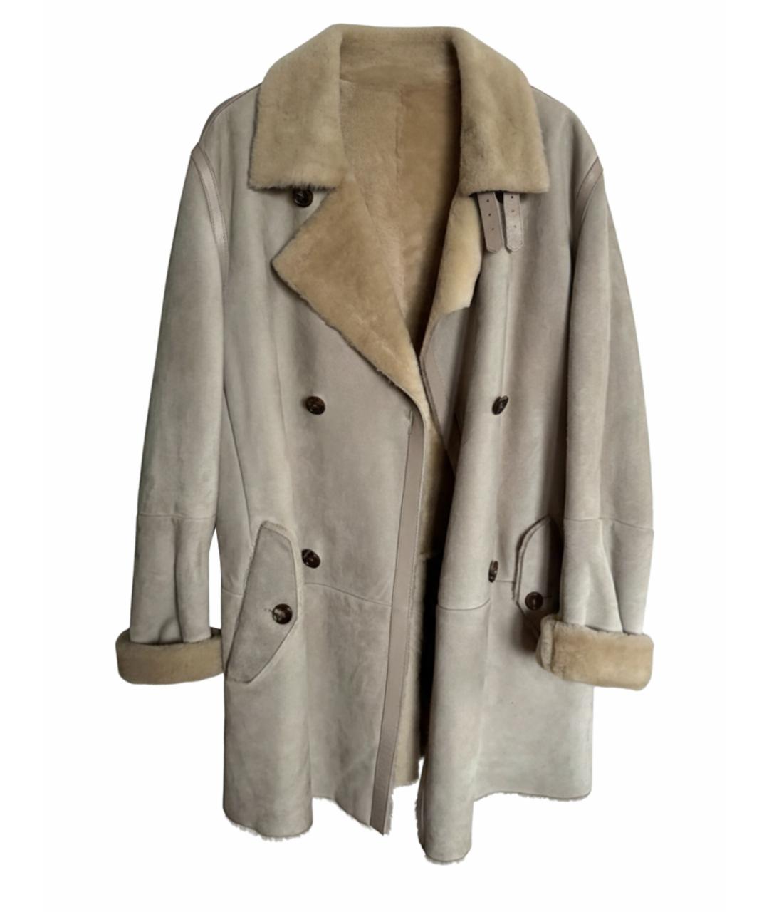 BALLY Бежевая замшевая дубленка/шуба, фото 1