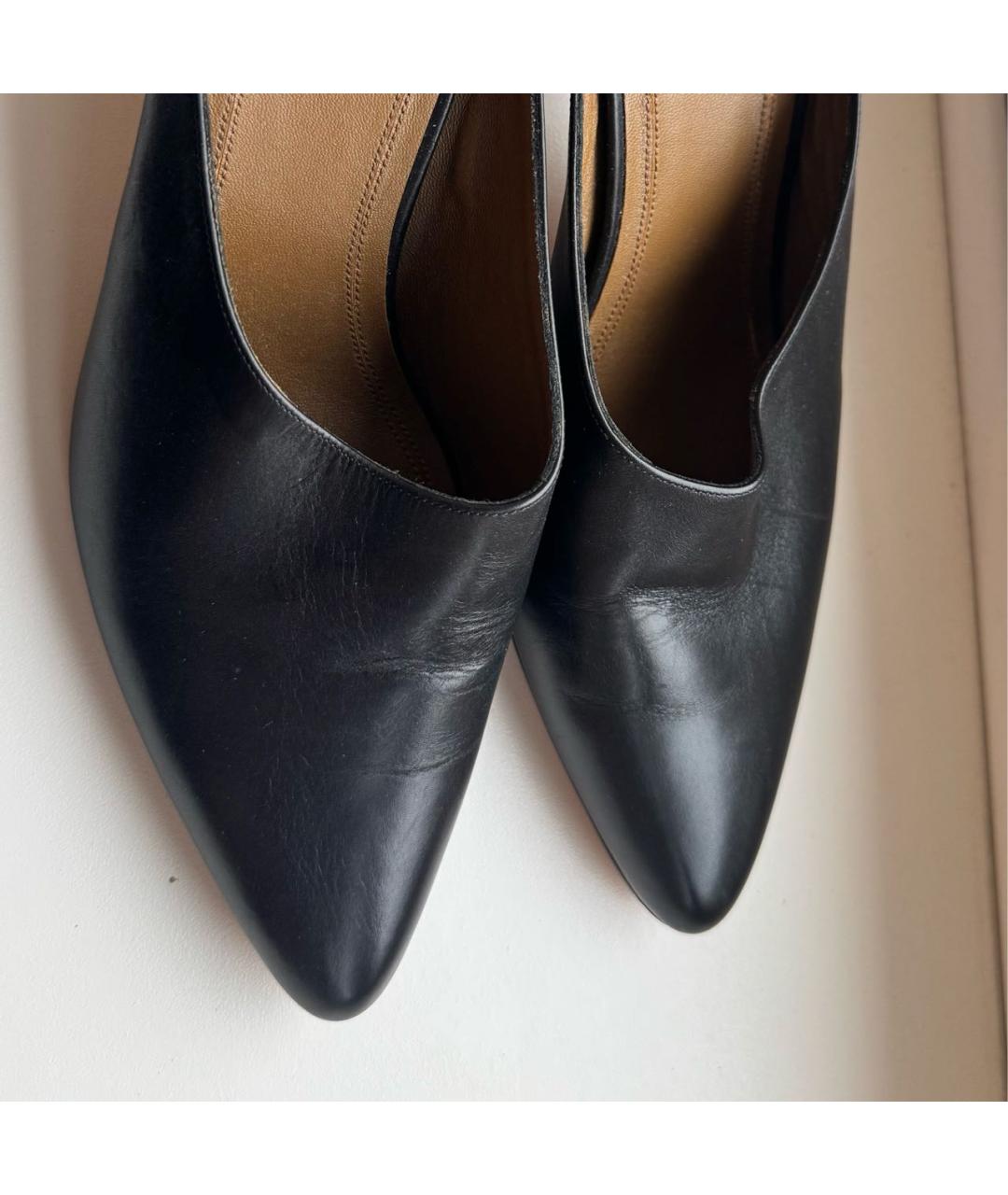 CELINE Черные кожаные мюли, фото 5