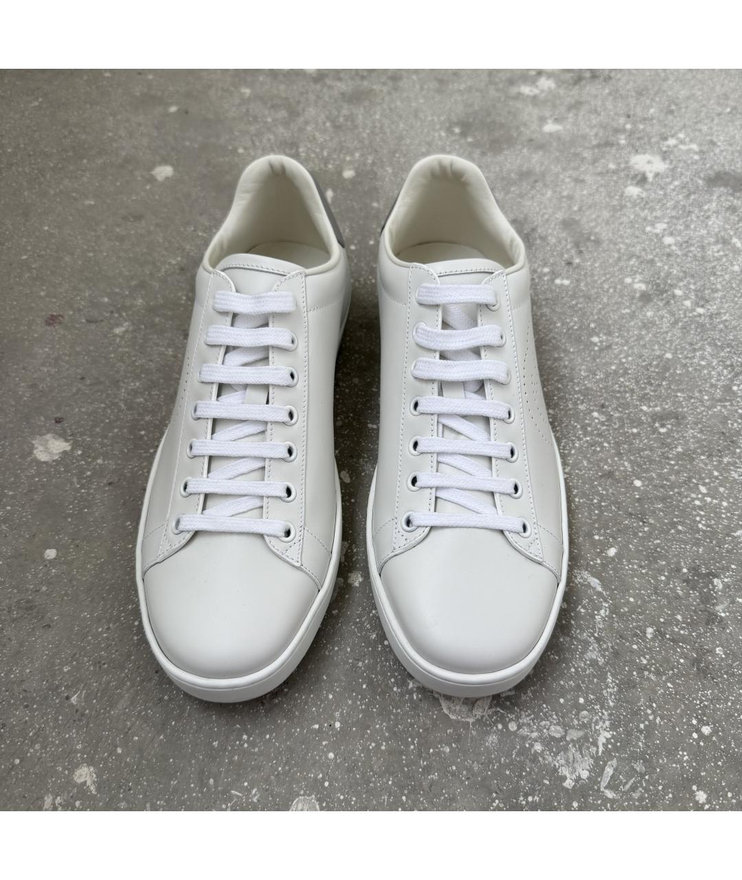 GUCCI Белые кожаные кеды, фото 6