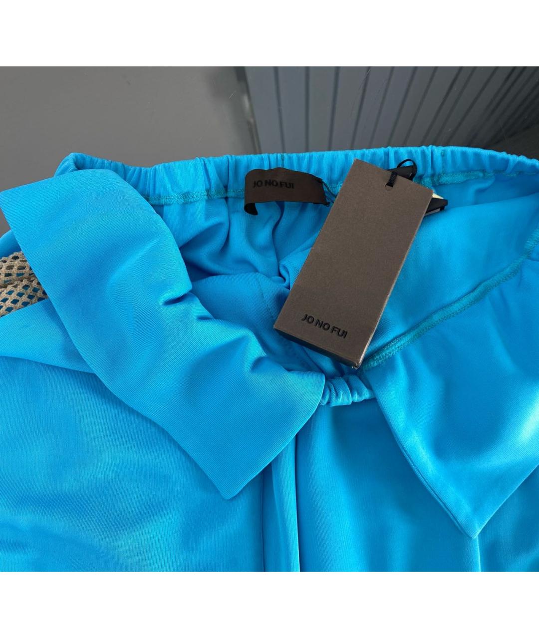 JO NO FUI Голубое вискозное платье, фото 3