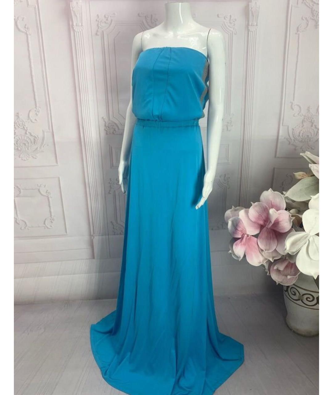 JO NO FUI Голубое вискозное платье, фото 5